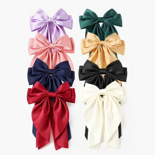 Luxury Satin Ribbon Bow Hair Clip