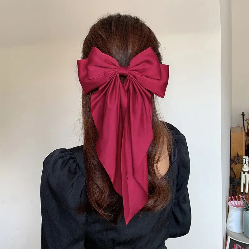 Luxury Satin Ribbon Bow Hair Clip