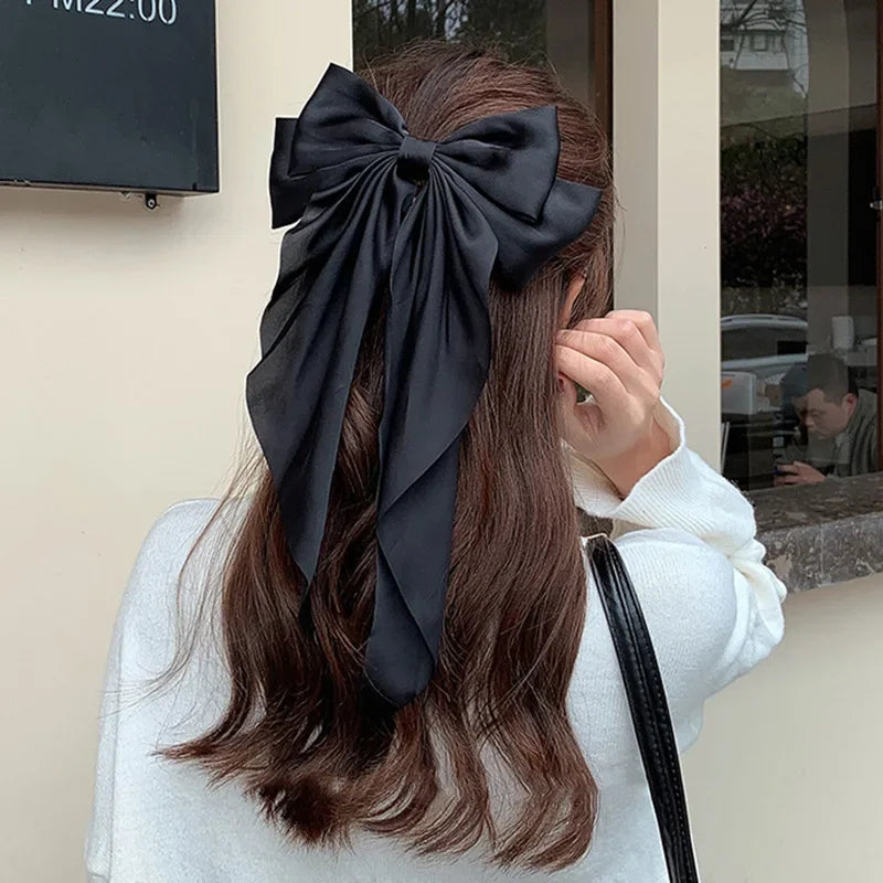 Luxury Satin Ribbon Bow Hair Clip