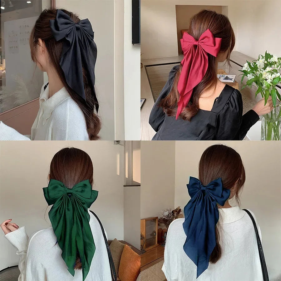 Luxury Satin Ribbon Bow Hair Clip