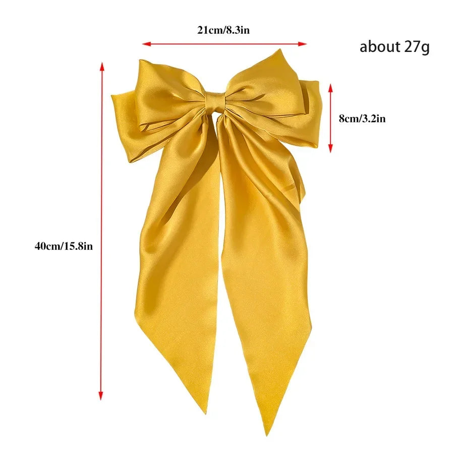 Luxury Satin Ribbon Bow Hair Clip