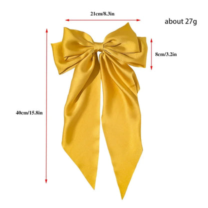 Luxury Satin Ribbon Bow Hair Clip