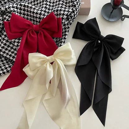 Luxury Satin Ribbon Bow Hair Clip