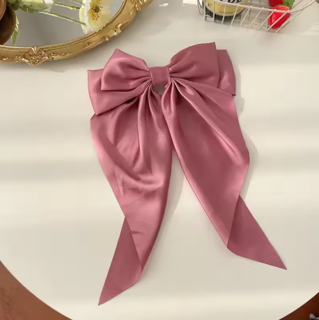Luxury Satin Ribbon Bow Hair Clip
