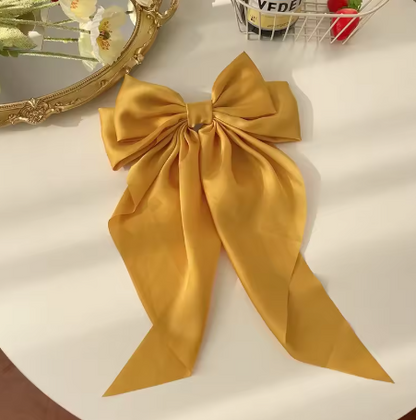 Luxury Satin Ribbon Bow Hair Clip